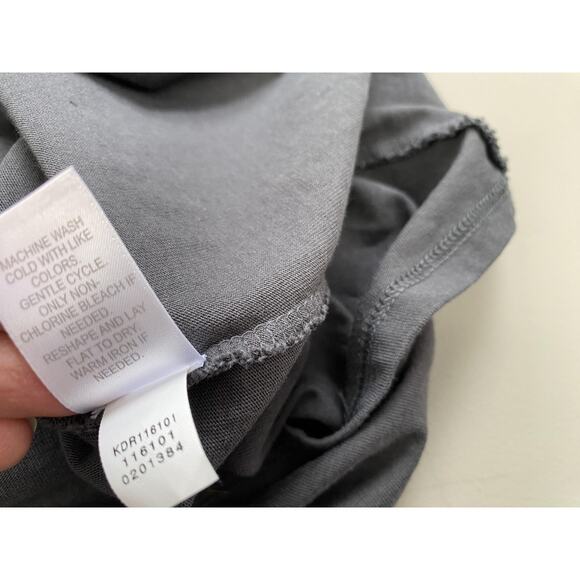 J Jill JPure Jill Maxi Dress Womens XL Gray 3/4 Sleeve V Neck Lounge Casual Knit - Picture 12 of 14